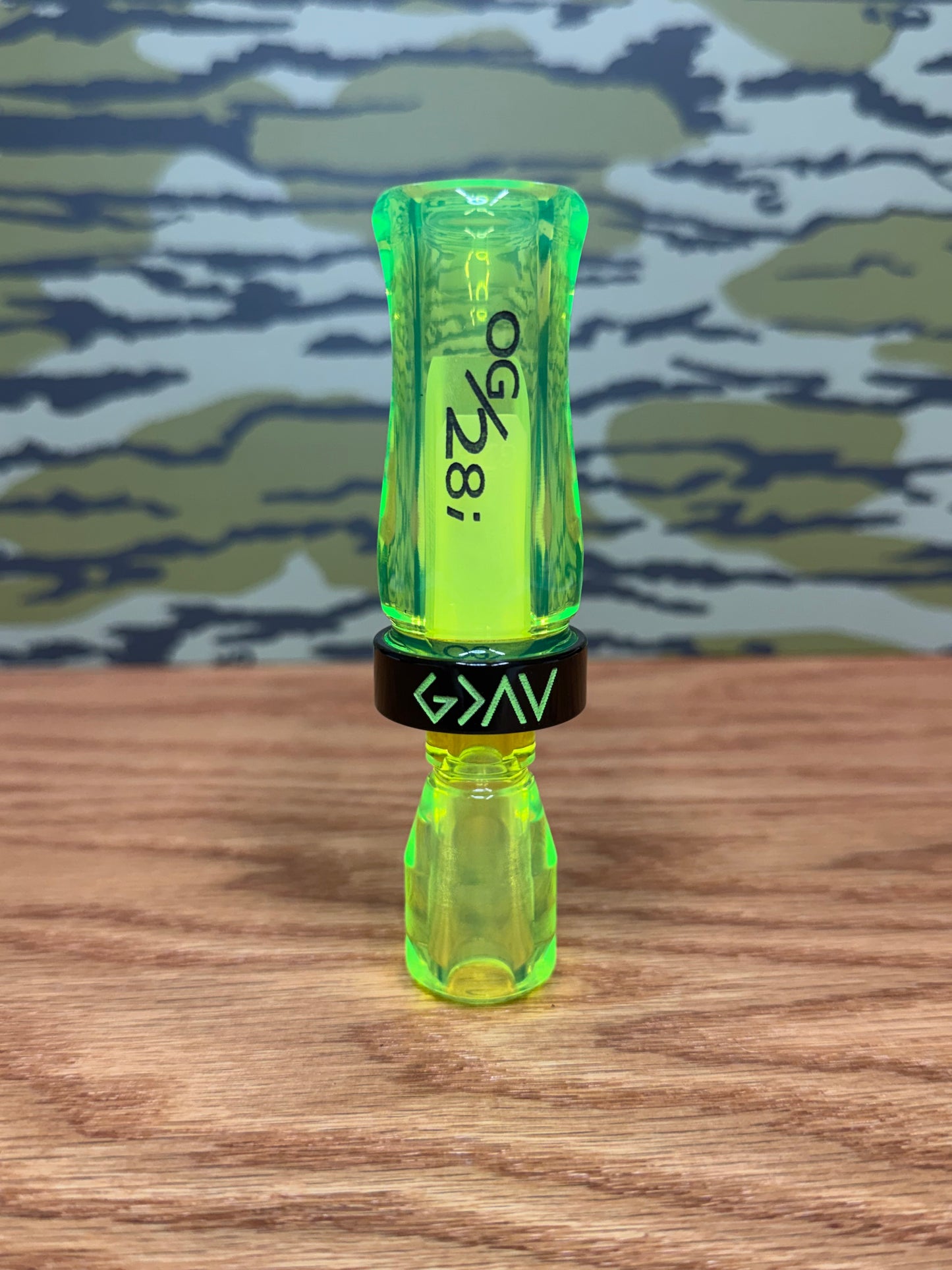 Flo Green and Black J Frame Polished
