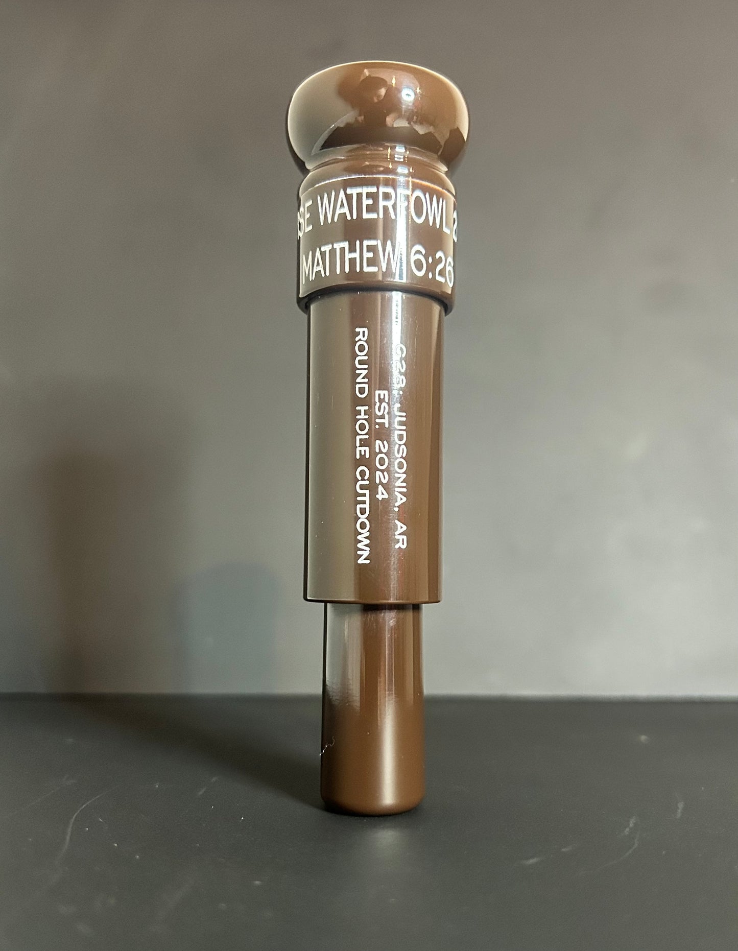 All Brown Round Hole Cutdown Polished