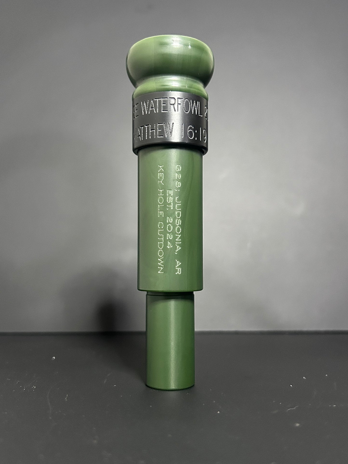 OD green and black unpolished keyhole cutdown