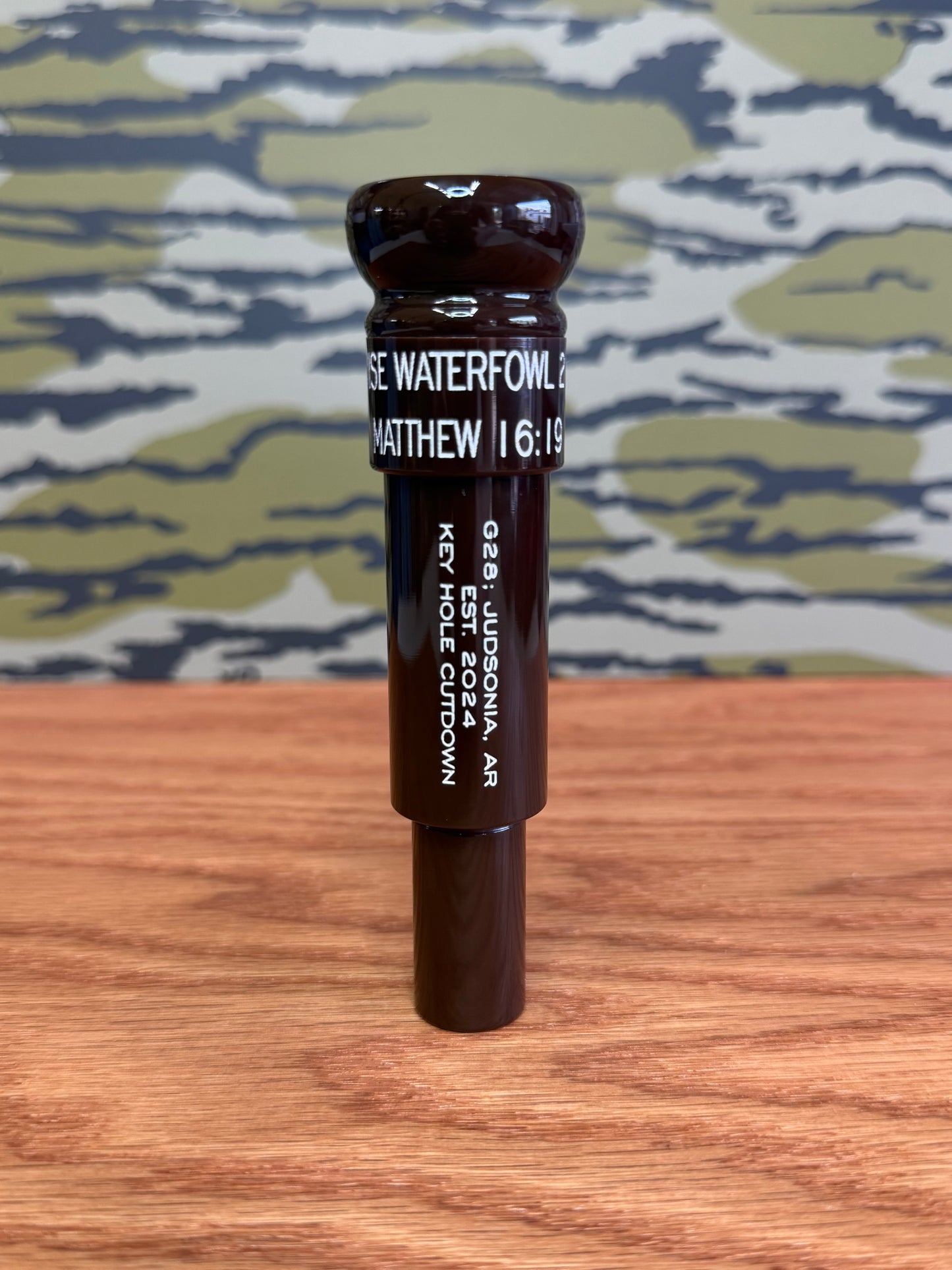 Acrylic Keyhole Cutdown All Brown Polished