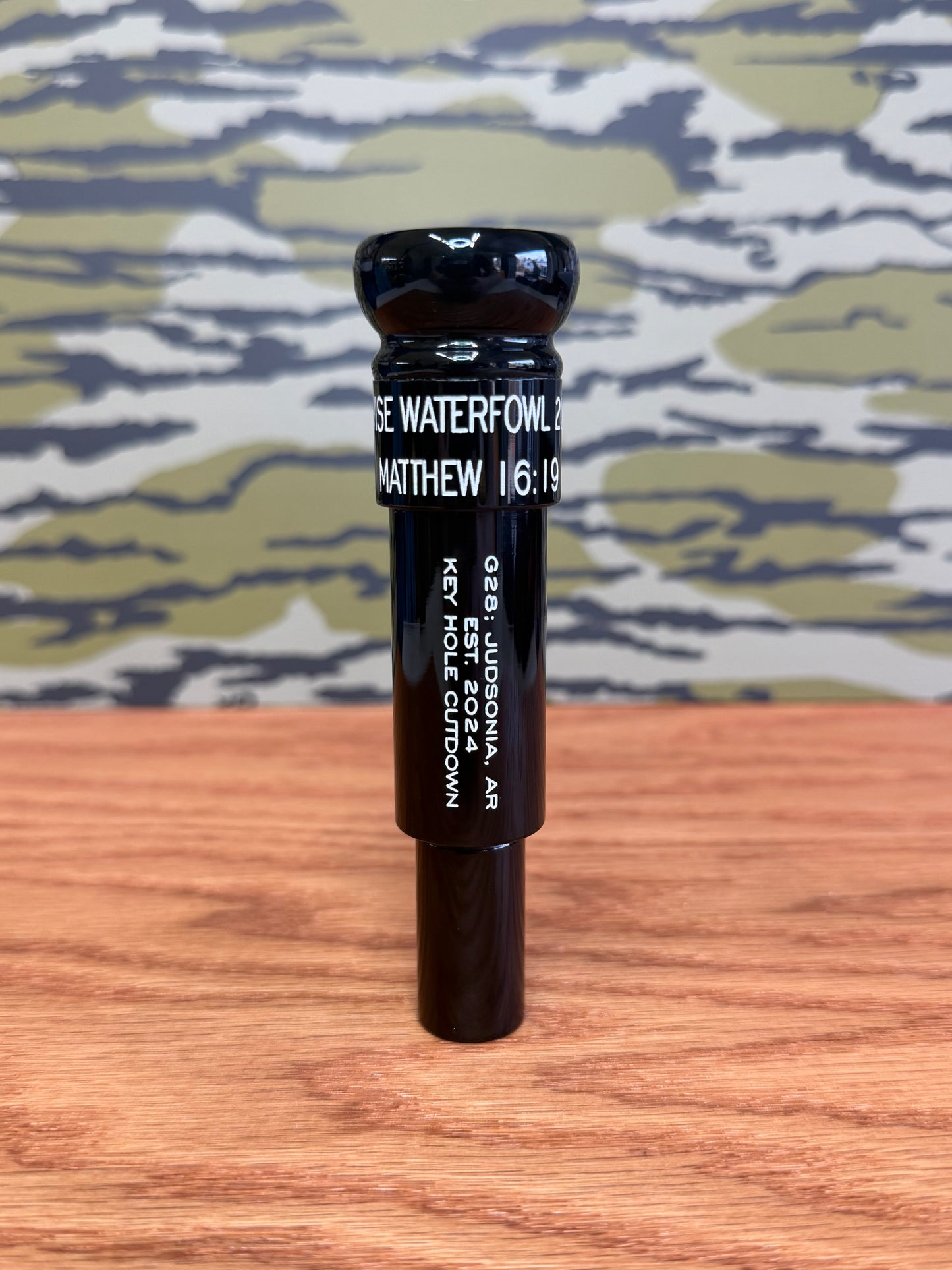 Acrylic Keyhole Cutdown Black Out Polished
