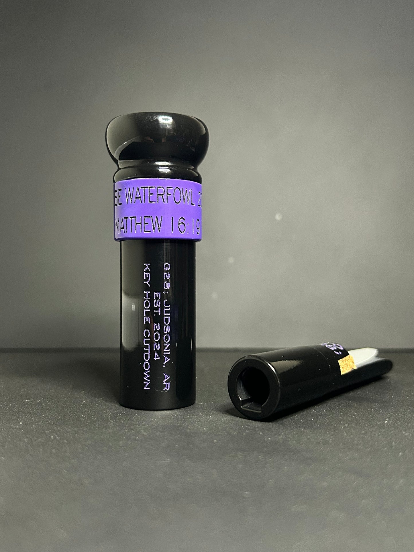 Black and purple Acrylic Keyhole Polished