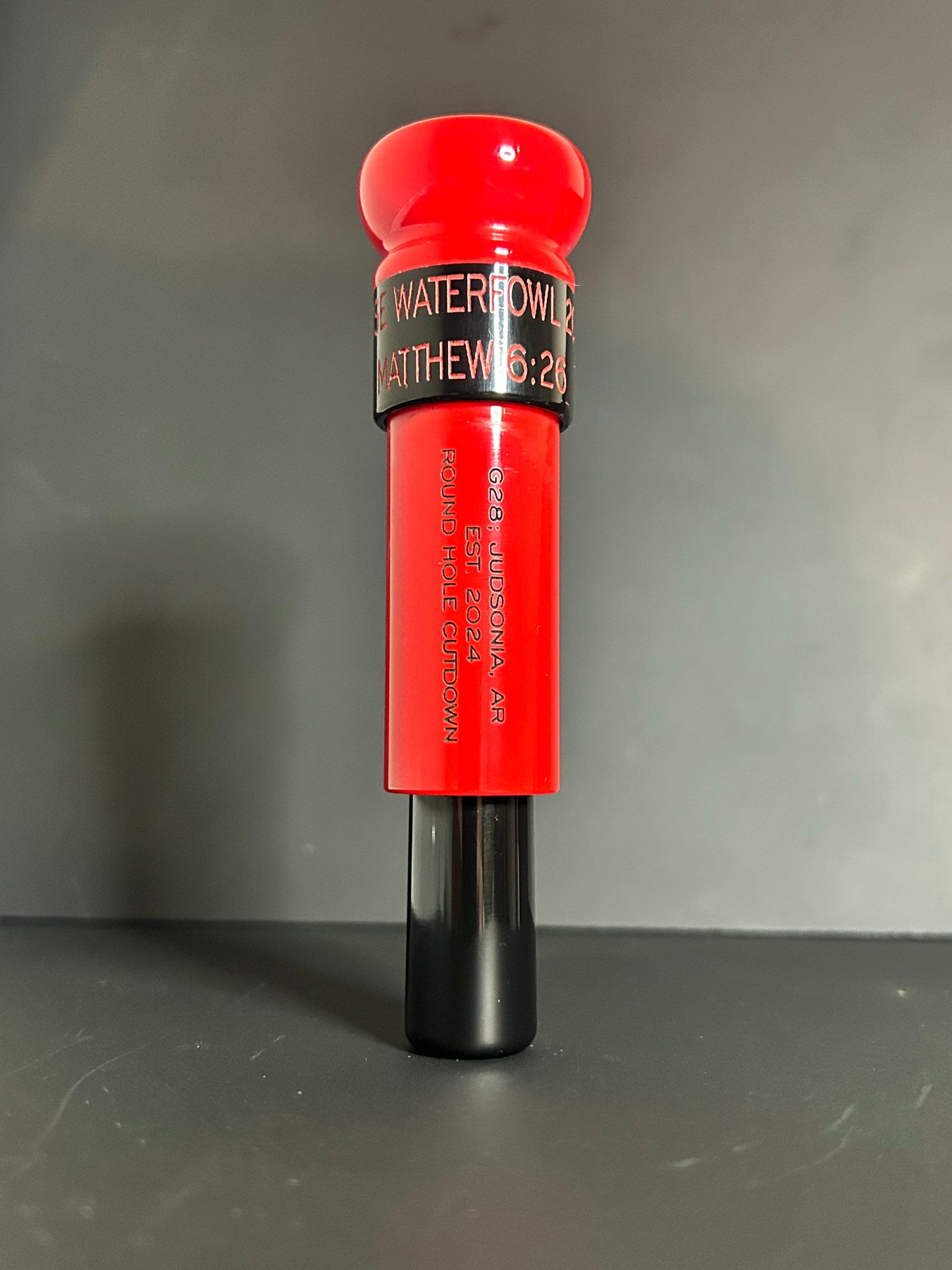 KC Red and Black Round Hole Cutdown Polished