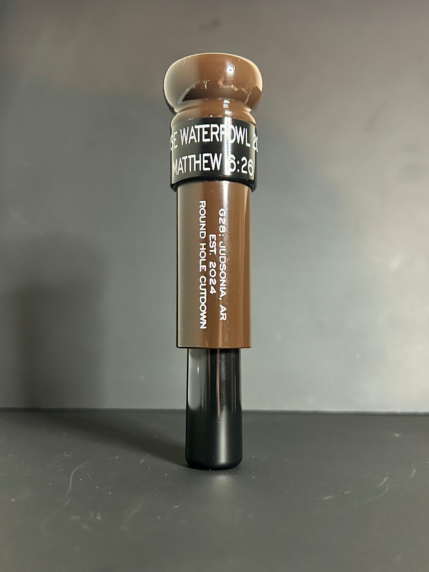 Brown and Black Round Hole Cutdown Polished