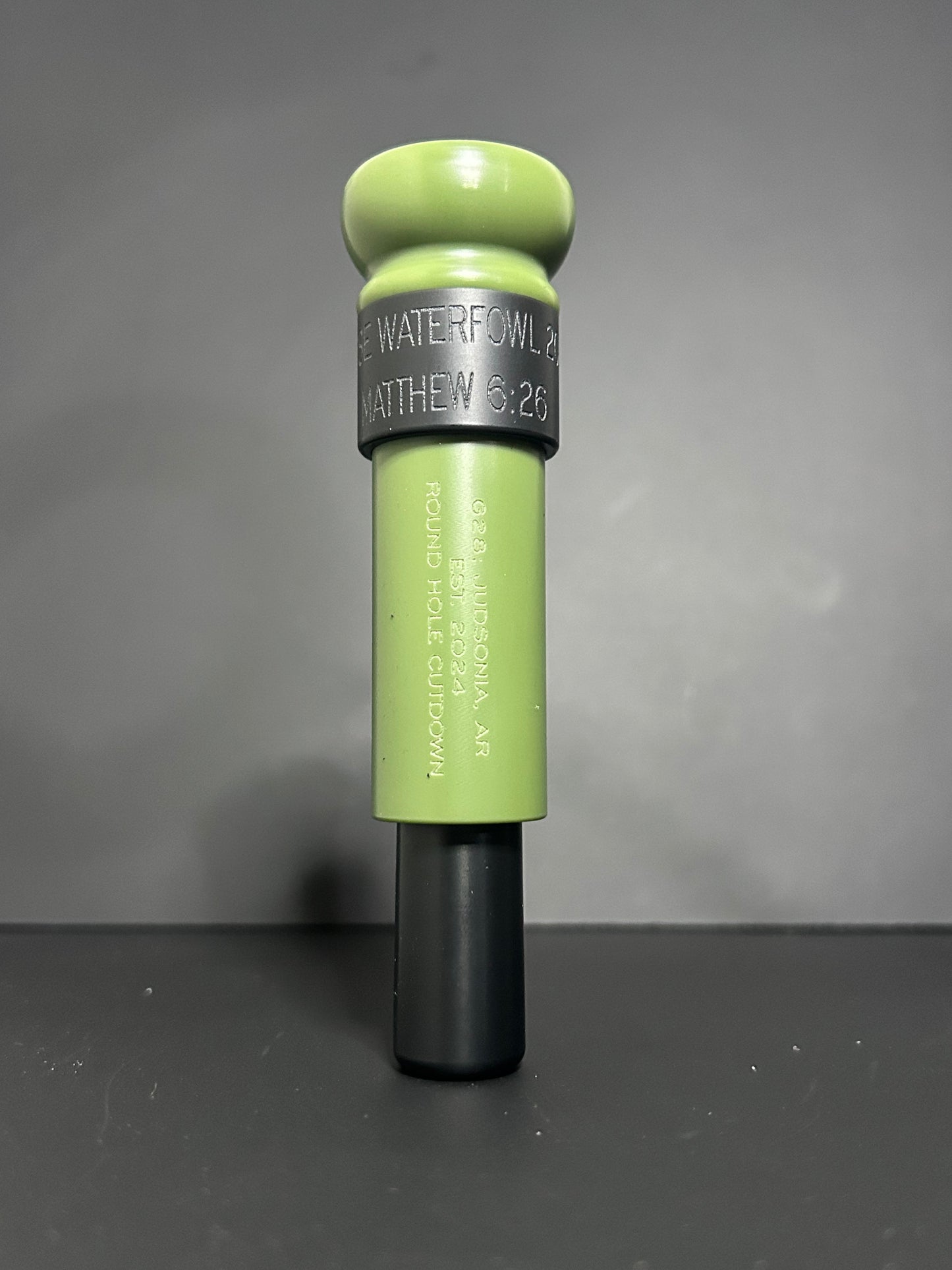 OD green and black unpolished Roundhole cutdown