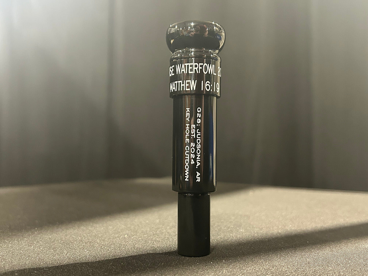 Acrylic Keyhole Cutdown Black Out Polished