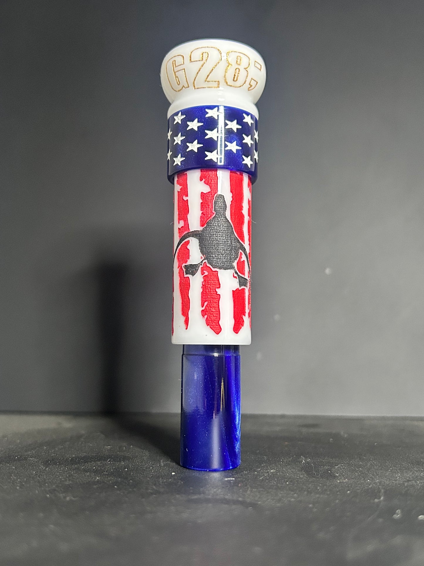 Red white and blue Acrylic keyhole