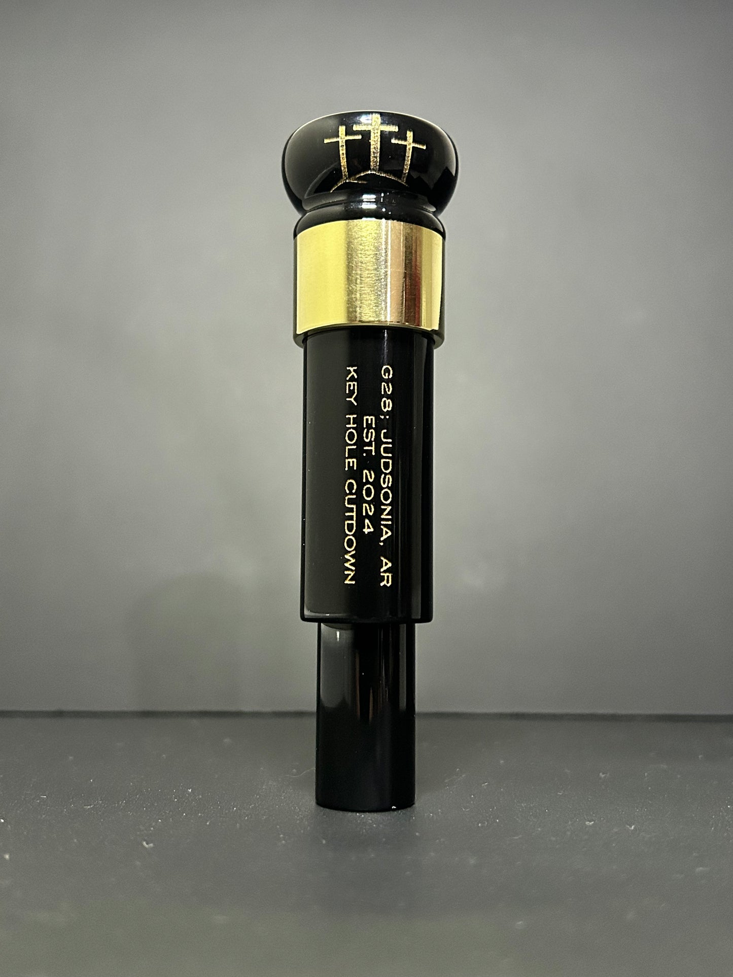 Black and Gold Acrylic Keyhole Polished