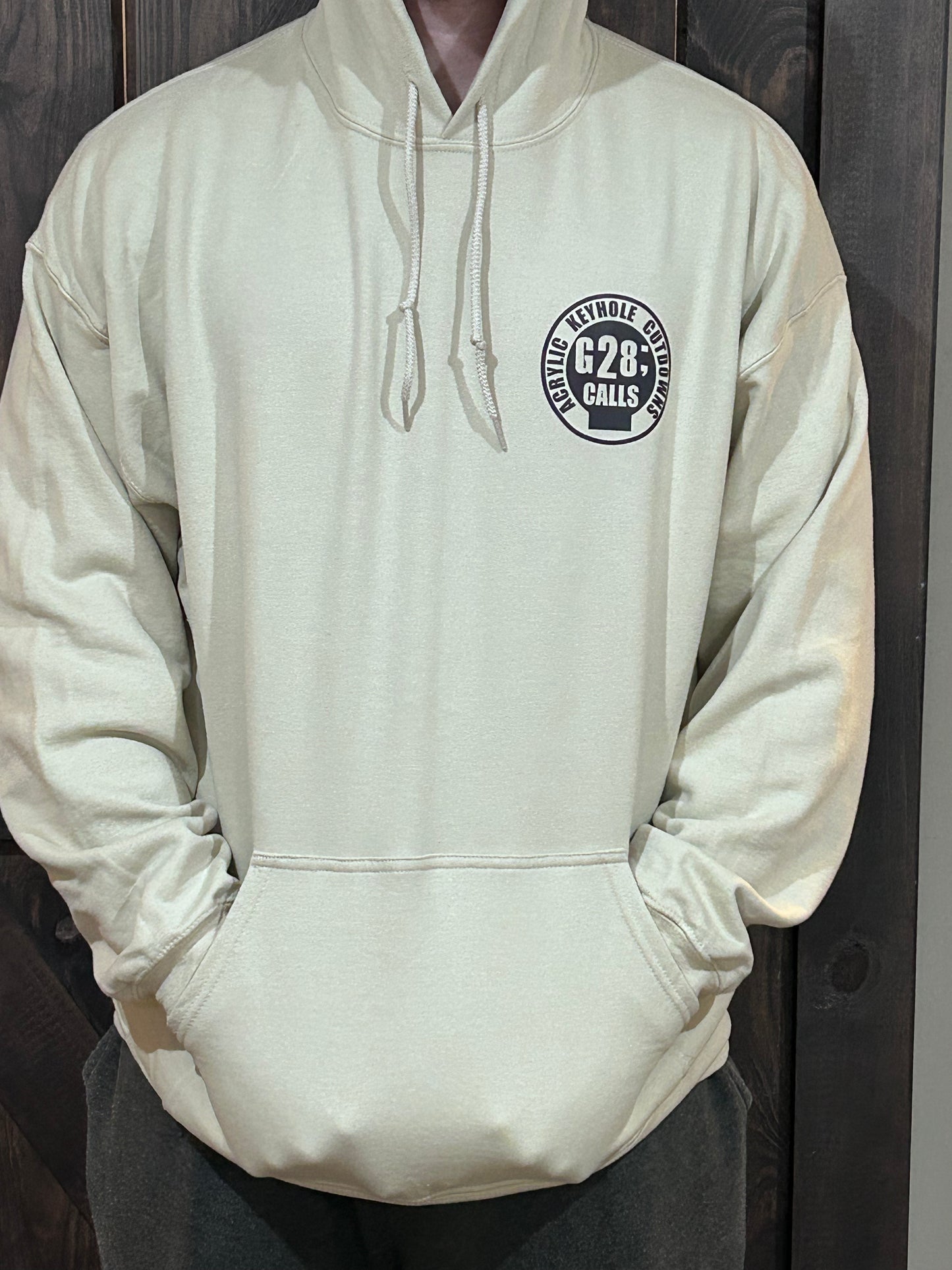 Tan G28; Acrylic Keyholes Hoodie