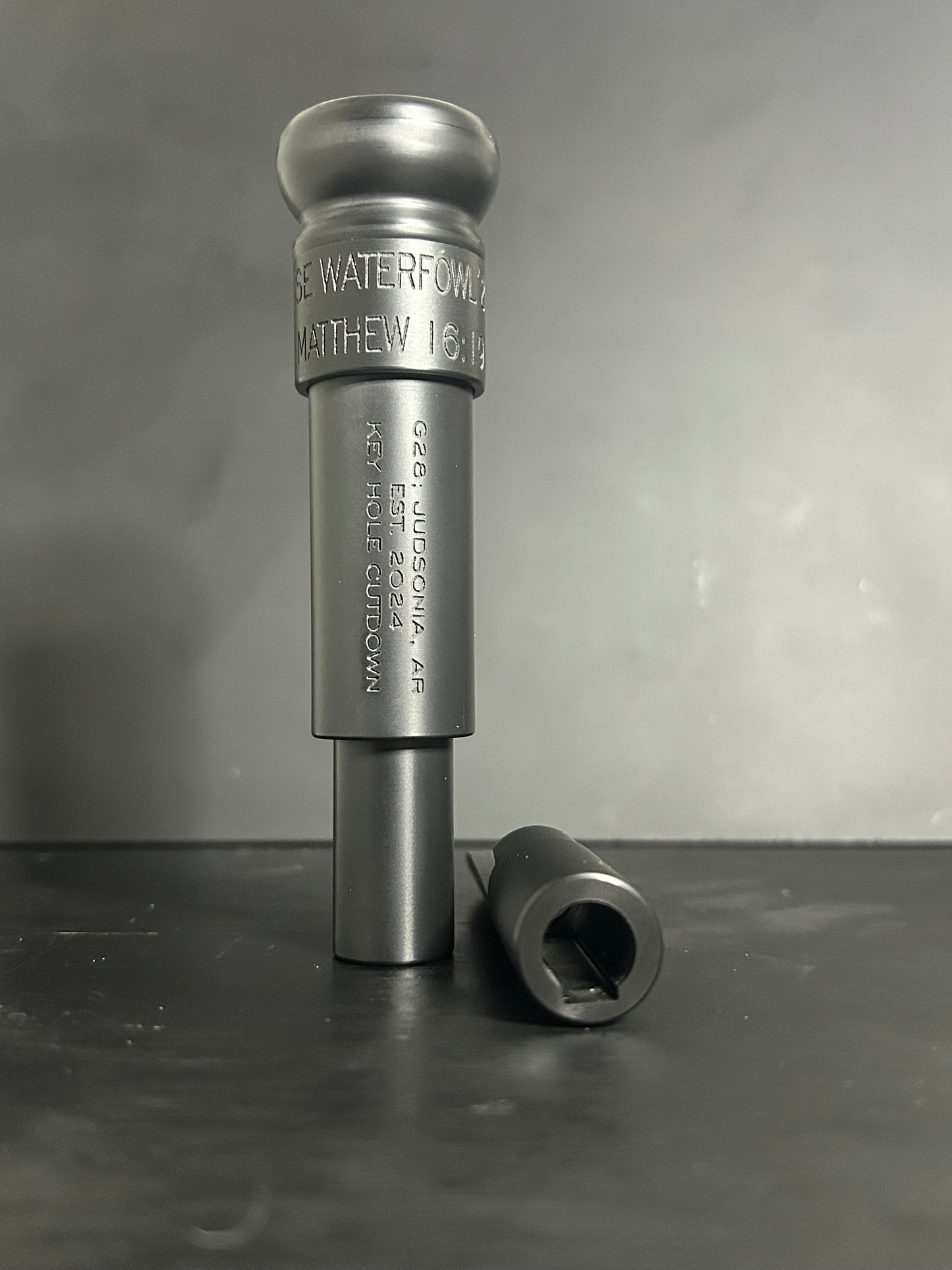 Acrylic Keyhole Cutdown Black Out Unpolished