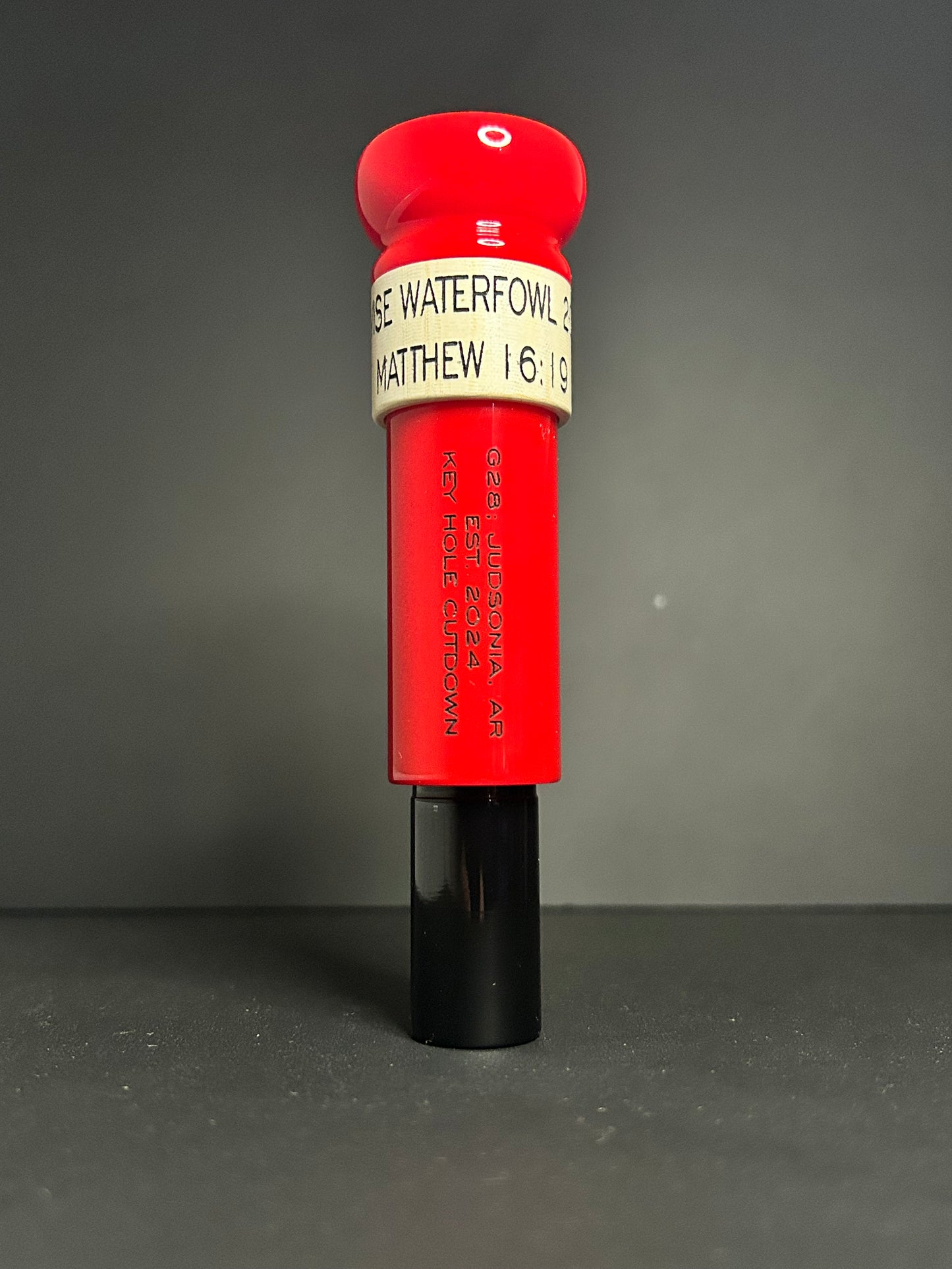 Red and Micarta acrylic keyhole