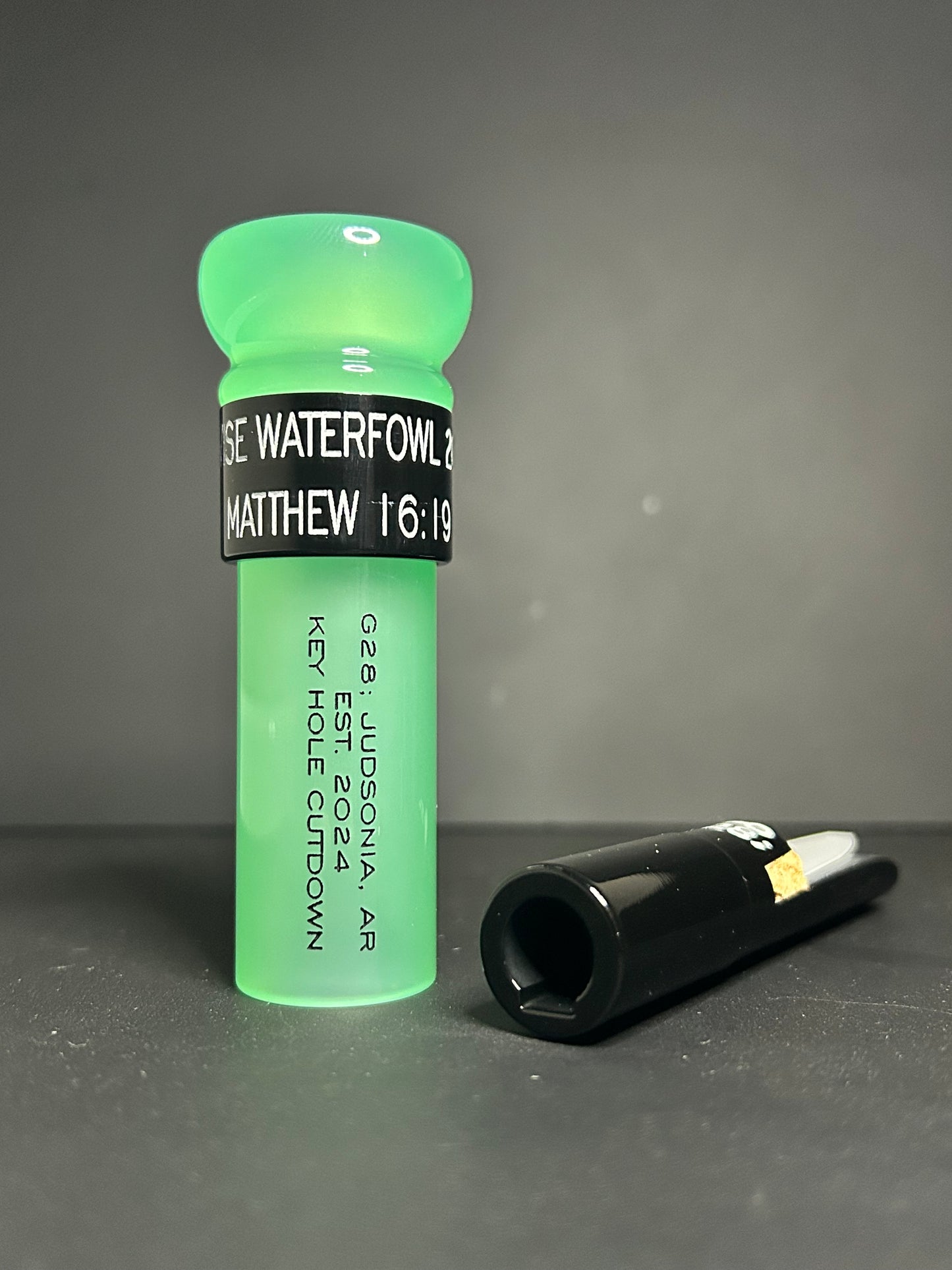 Jade and Black Acrylic Keyhole