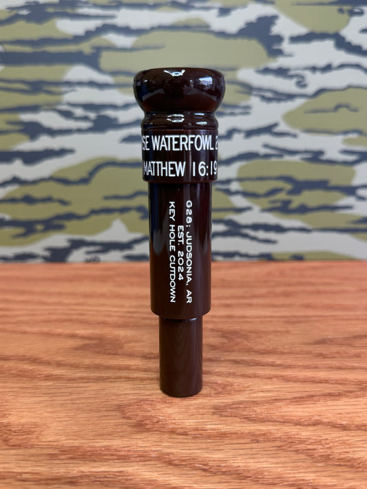 Acrylic Keyhole Cutdown All Brown Polished