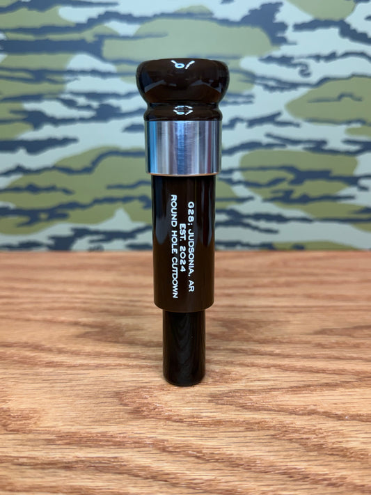 Brown, aluminum and black polished Roundhole cutdown
