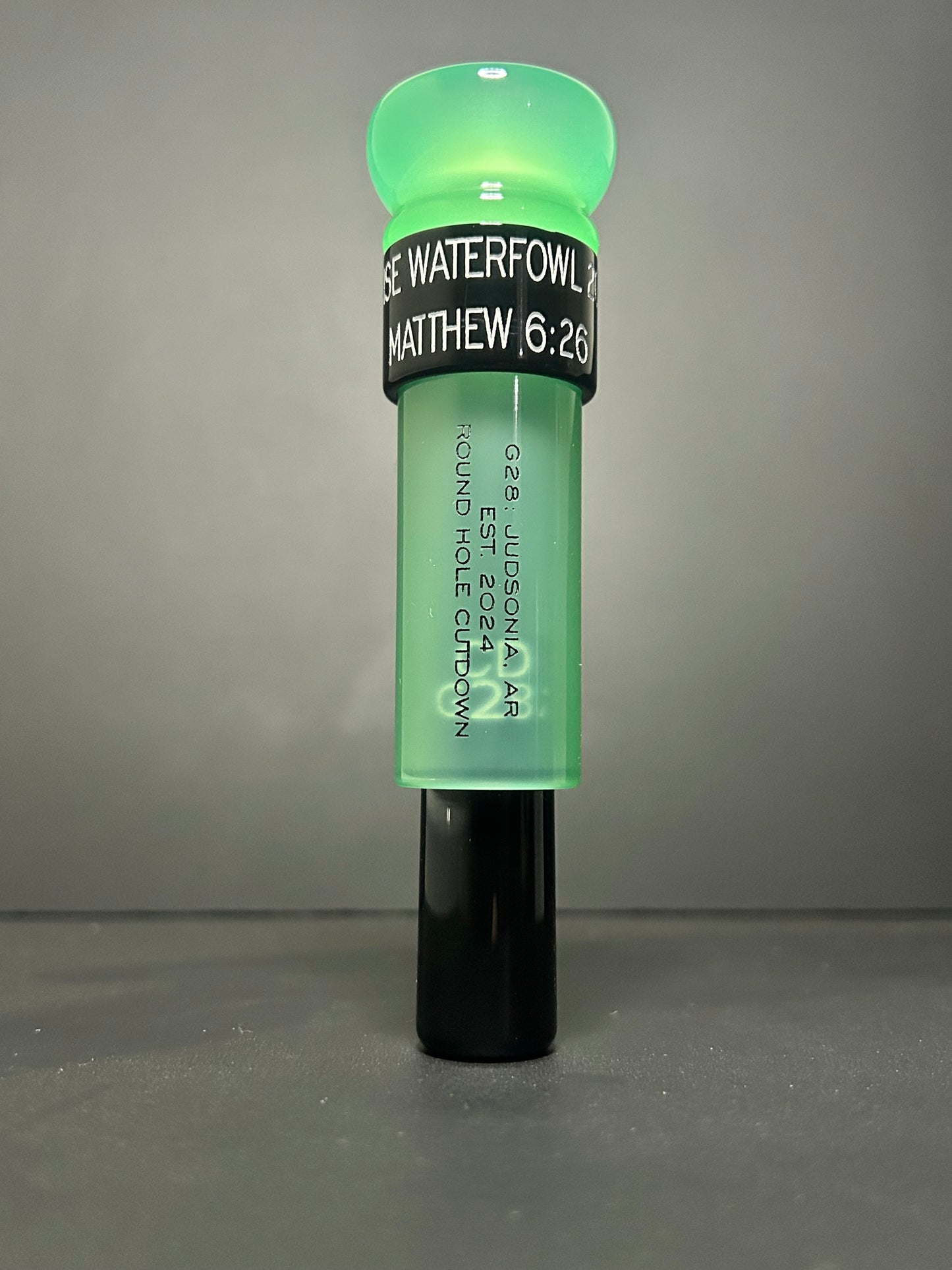 Jade and Black Roundhole Cutdown Polished