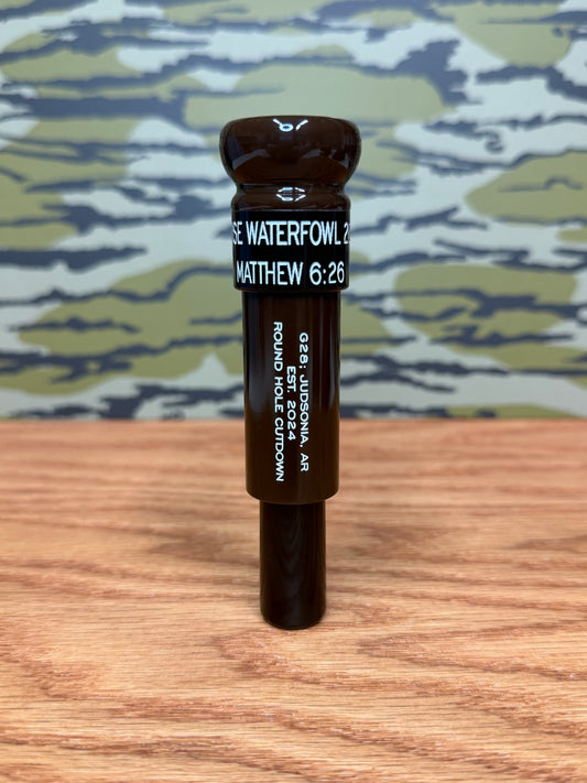 Brown and Black Round Hole Cutdown Polished