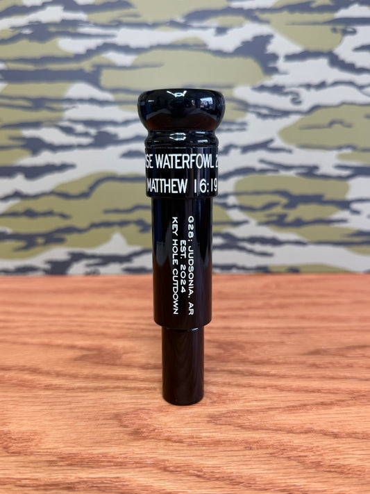 Acrylic Keyhole Cutdown Black Out Polished