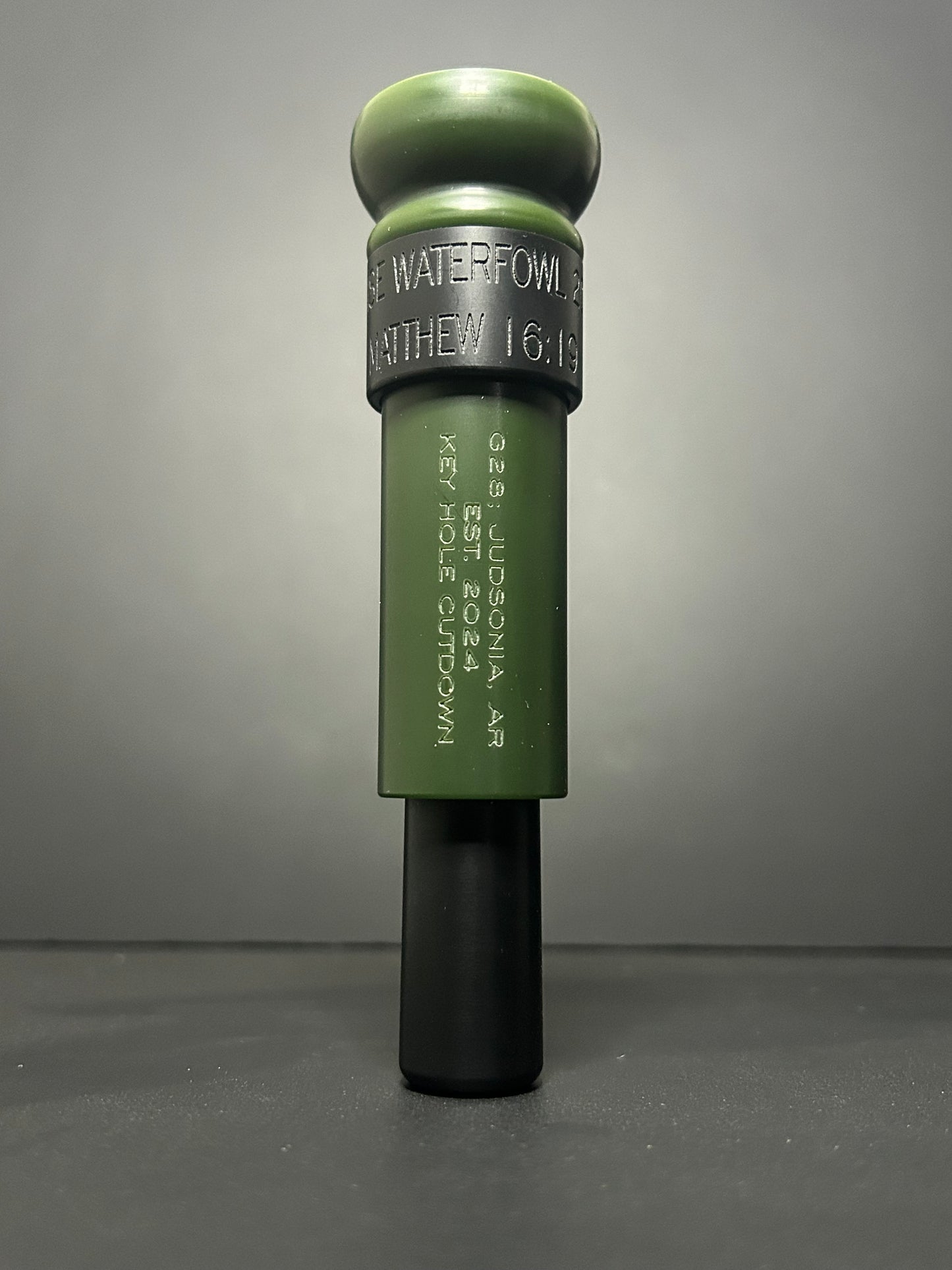 OD Green and Black Roundhole Cutdown Unpolished