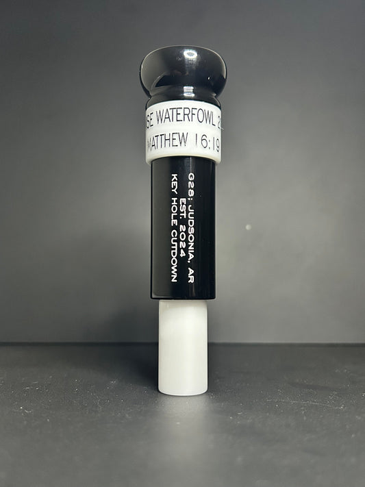 Black and White (Tuxedo) Acrylic Keyhole Polished