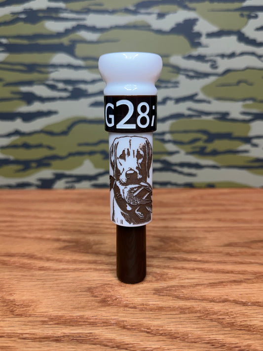 Brown Lab Round Hole Cutdown Polished