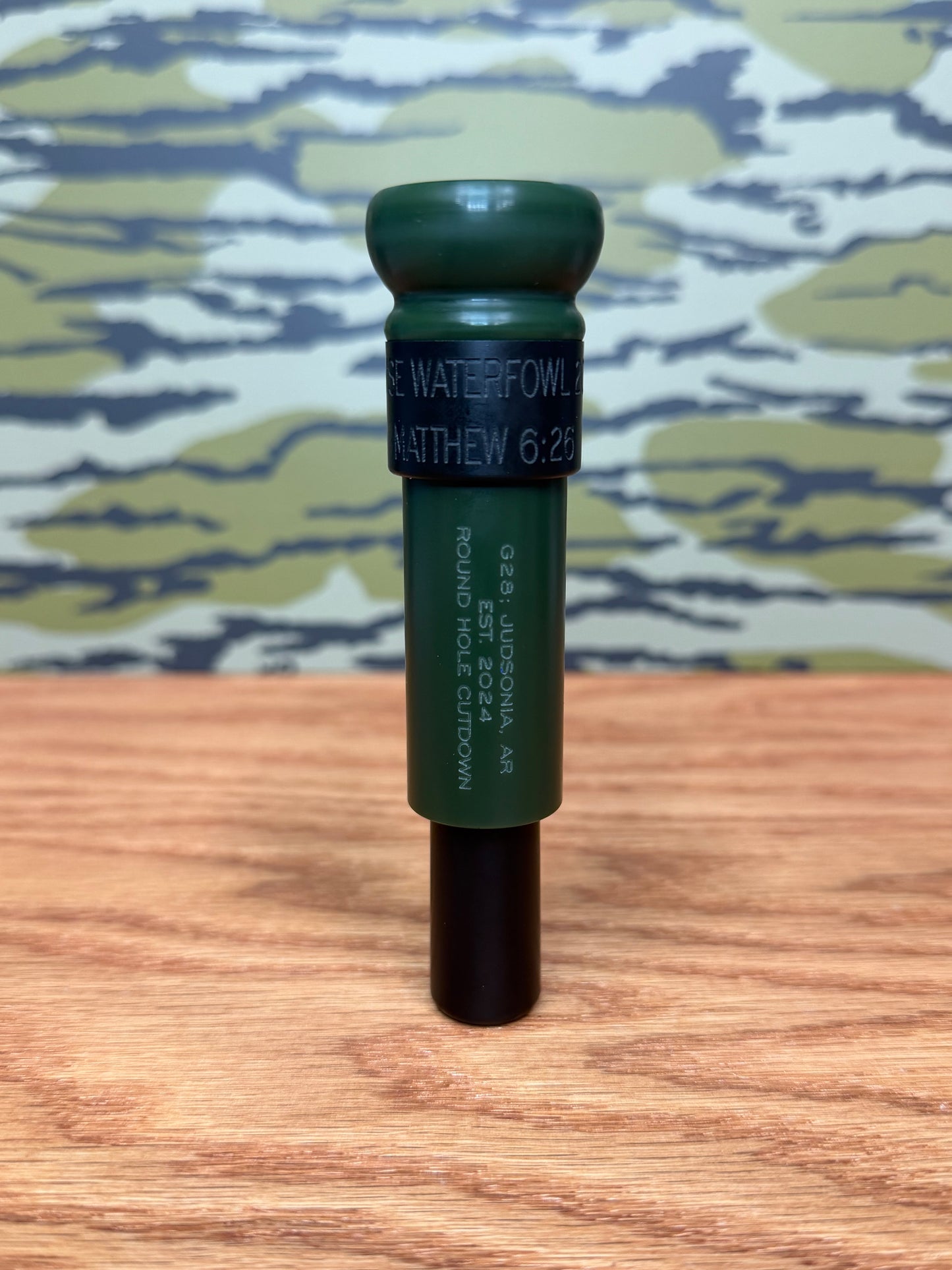 OD Green and Black Roundhole Cutdown Unpolished