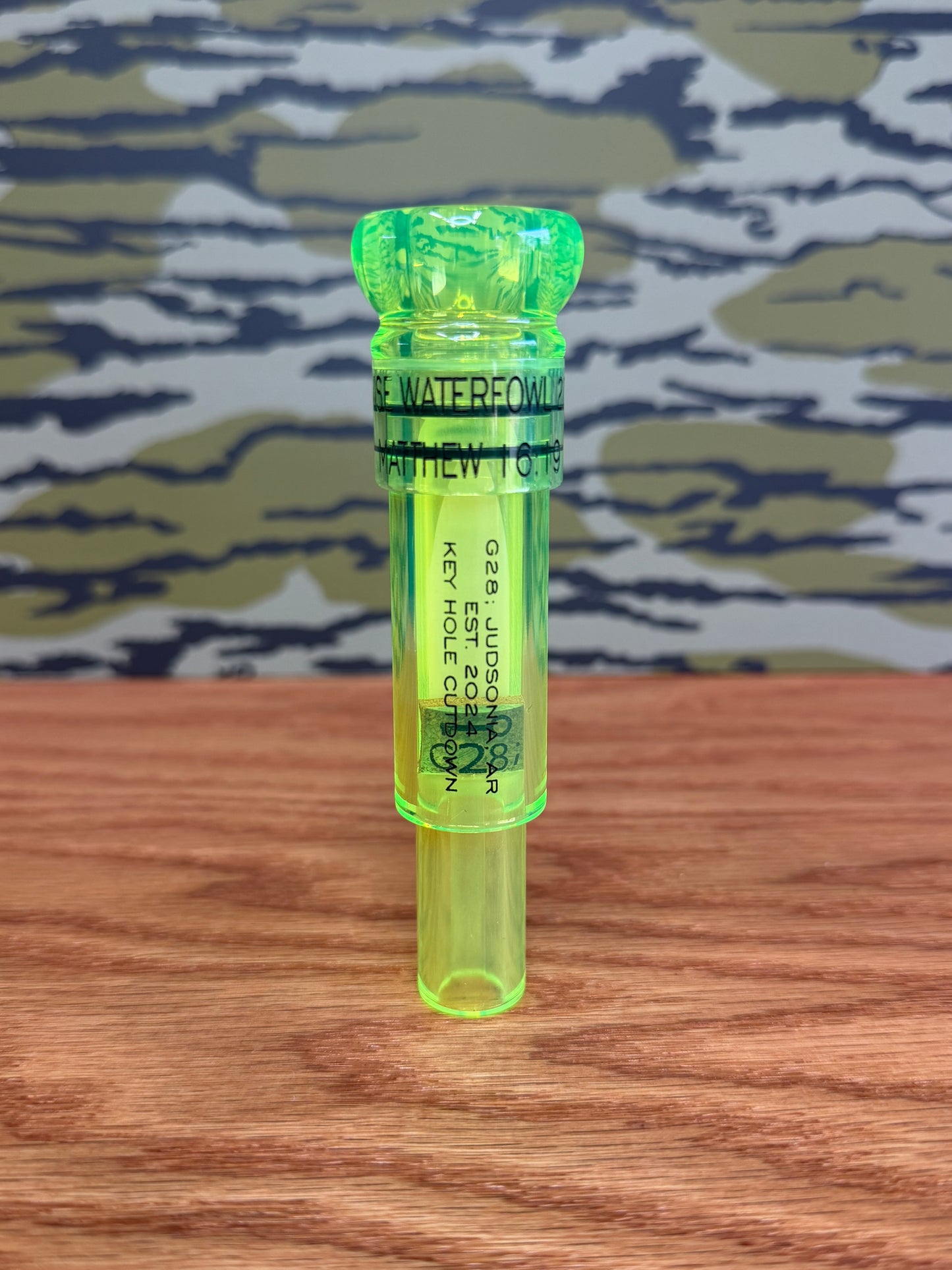 All Flo Green Acrylic Keyholes Polished