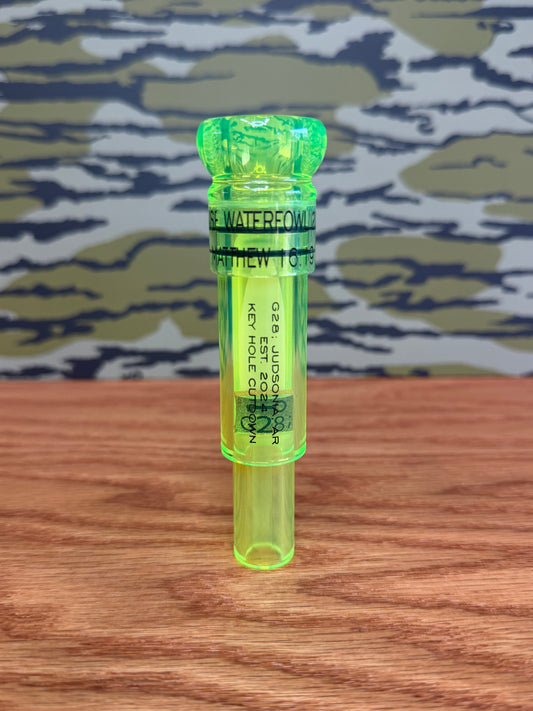 All Flo Green Acrylic Keyholes Polished