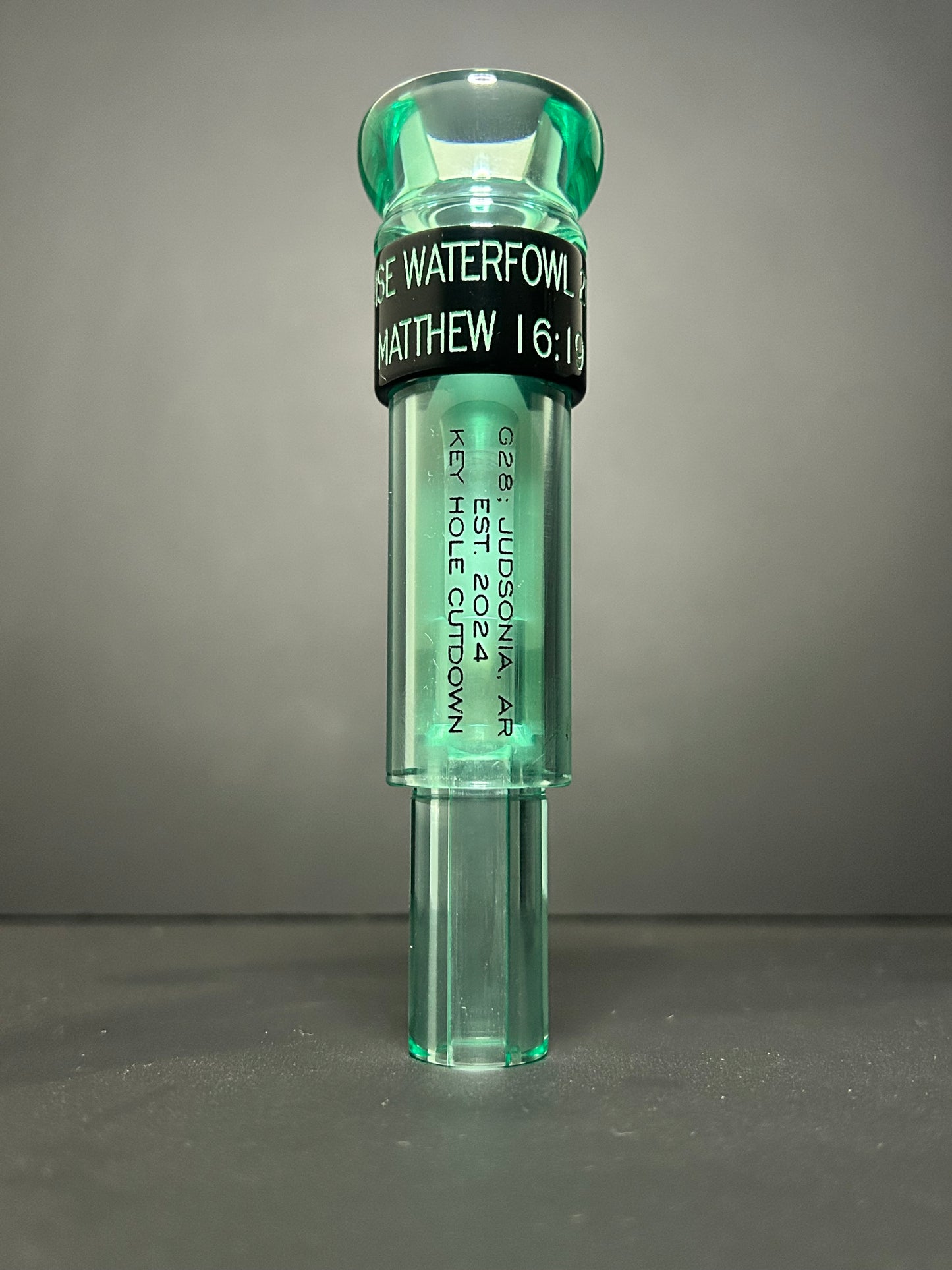 Coke Bottle and Black Band Acrylic Keyhole Polished