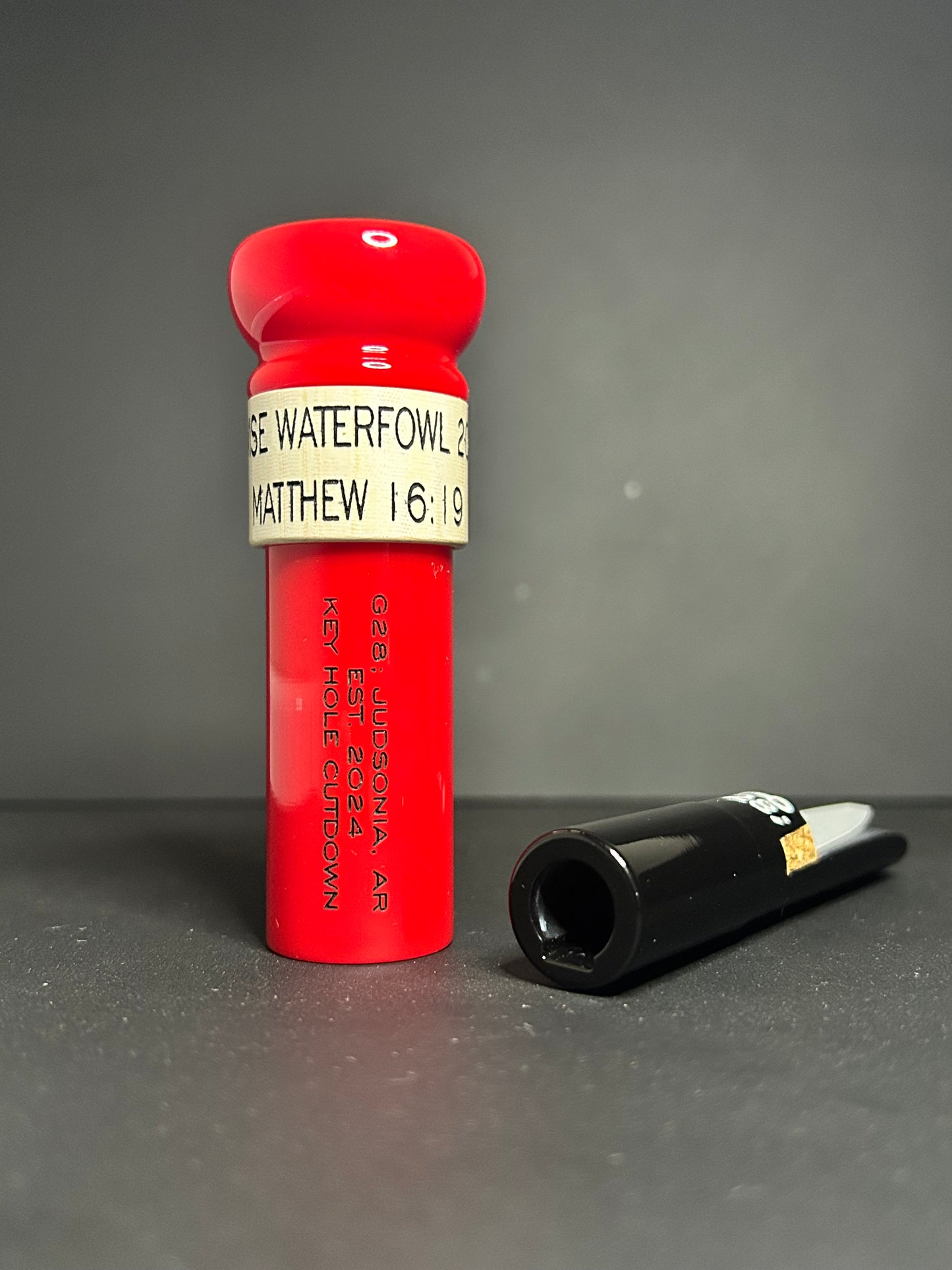 Red and Micarta acrylic keyhole