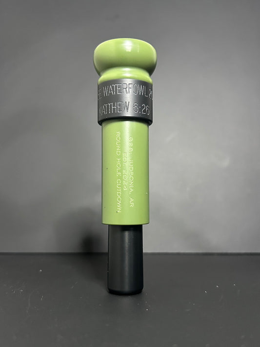 OD green and black unpolished Roundhole cutdown