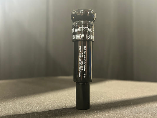 Acrylic Keyhole Cutdown Black Out Polished