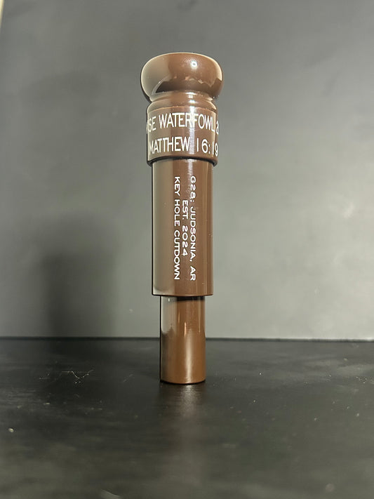 Acrylic Keyhole Cutdown All Brown Polished