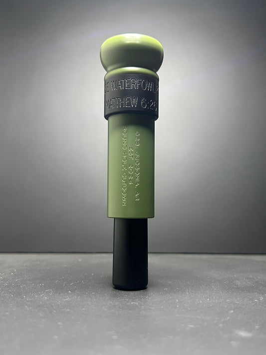 OD Green and Black Roundhole Cutdown Unpolished