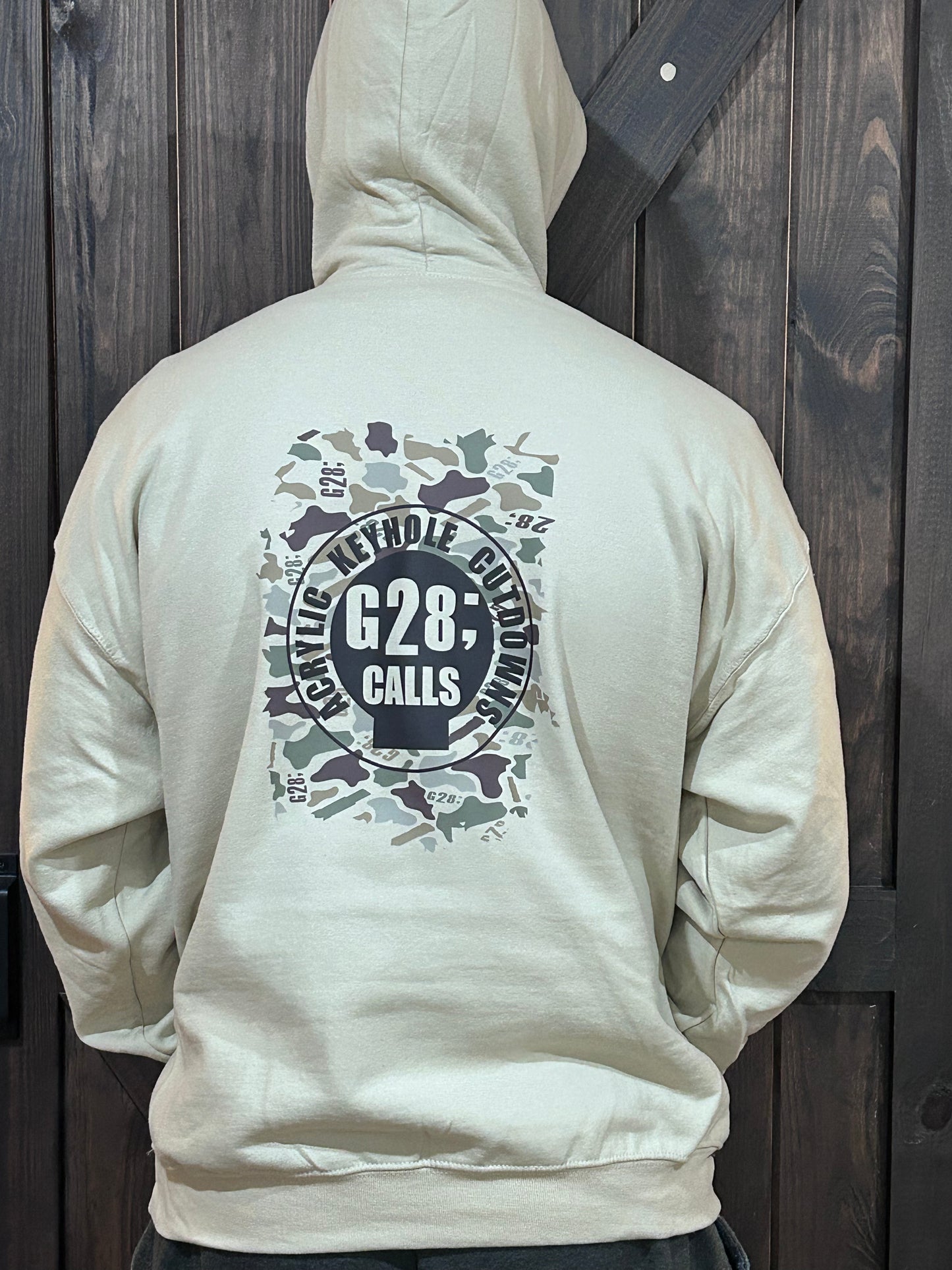 Tan G28; Acrylic Keyholes Hoodie